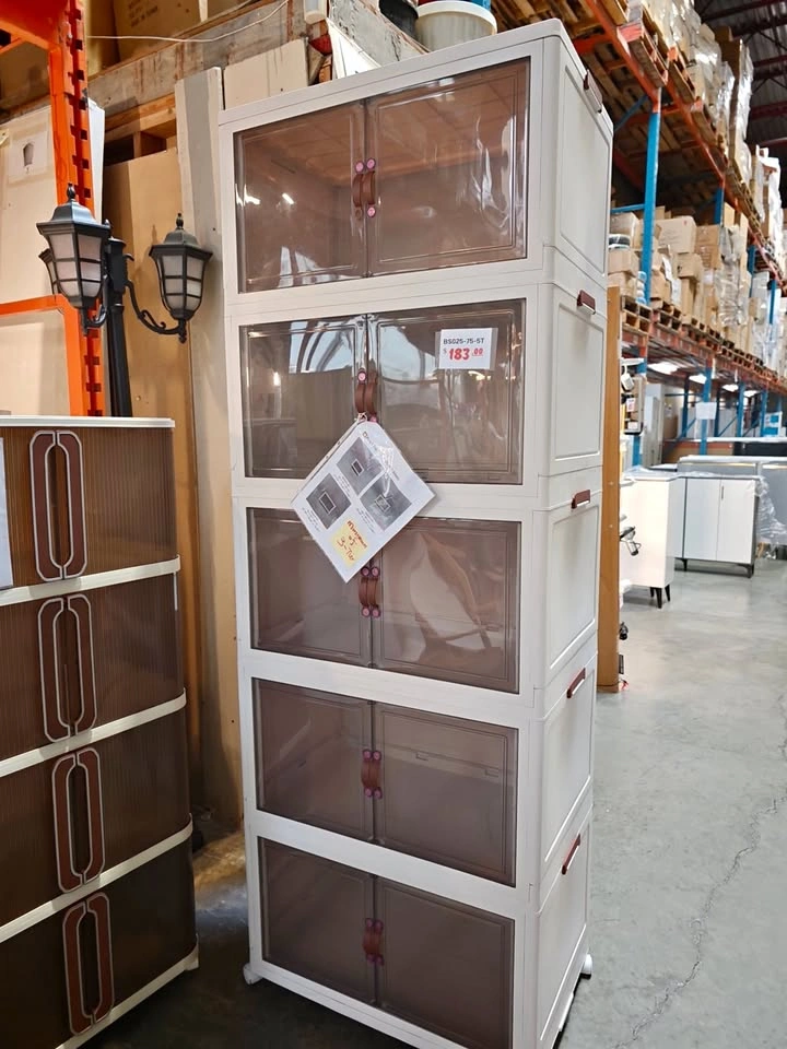 Installation-Free Plastic Multi-Layer Storage Cabinets