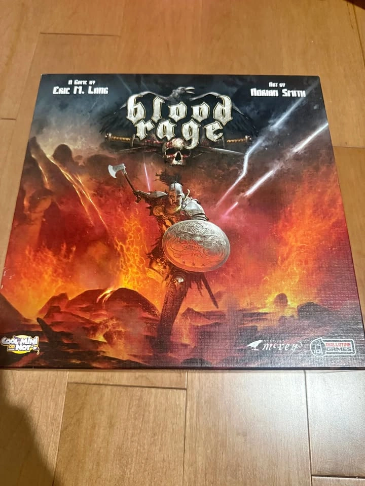 Blood Rage Board Game + 3D Printed Organizer – Complete