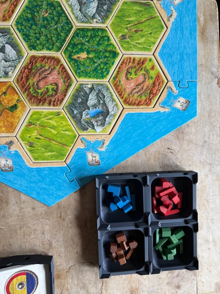 Board Game Organizer Kit | Token Trays + Card Holder - photo 4