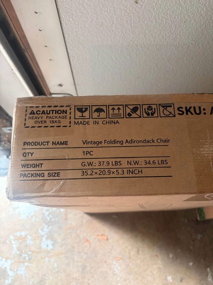 NEW IN BOX – HDPE Folding Adirondack Chairs with Cup Holder - photo 2