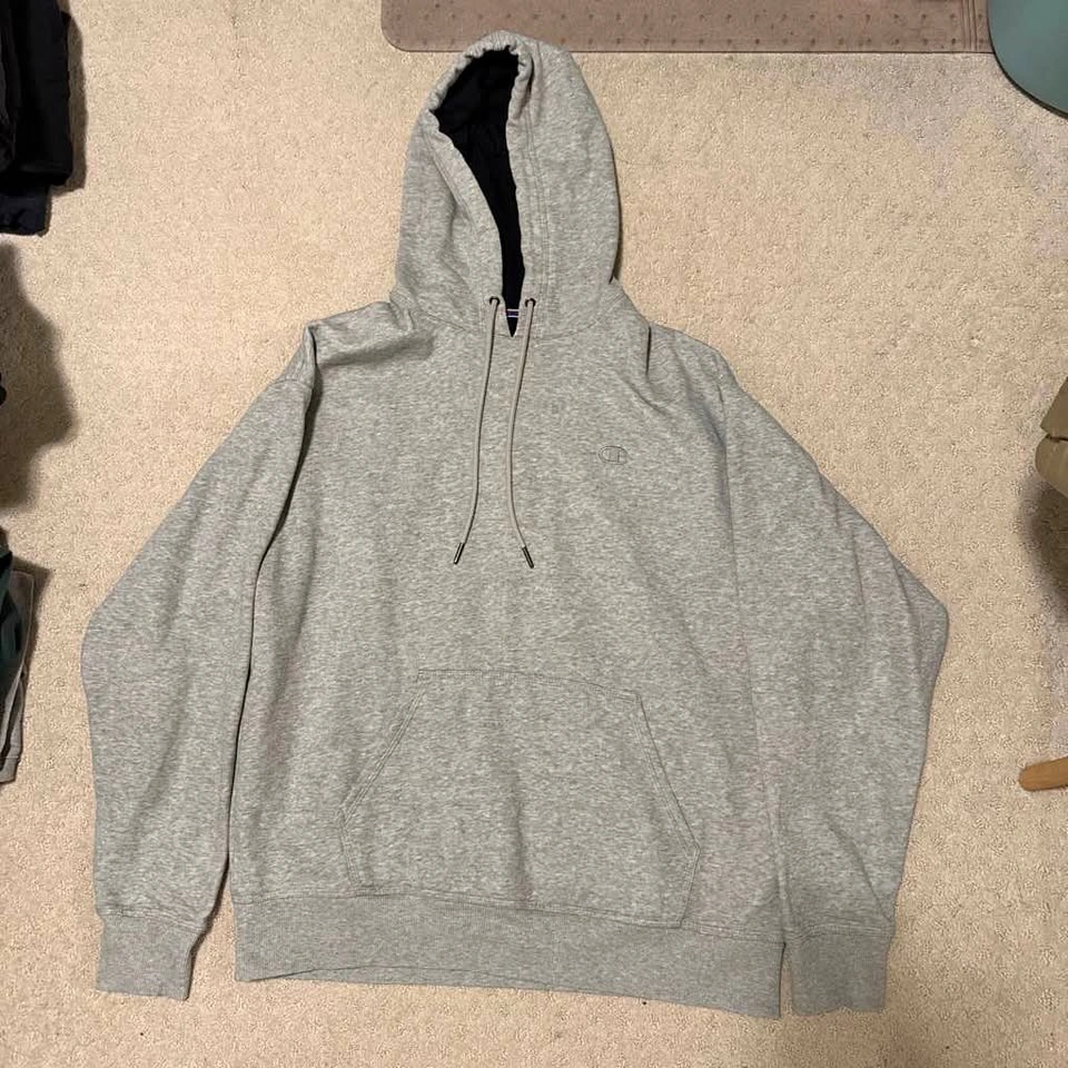 champion grey pullover hoodie
