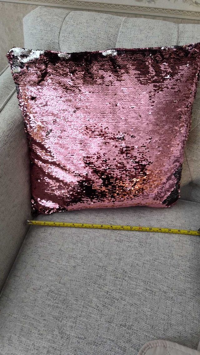 Pink and Silver Mermaid Pillow