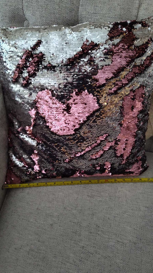 Pink and Silver Mermaid Pillow - photo 2