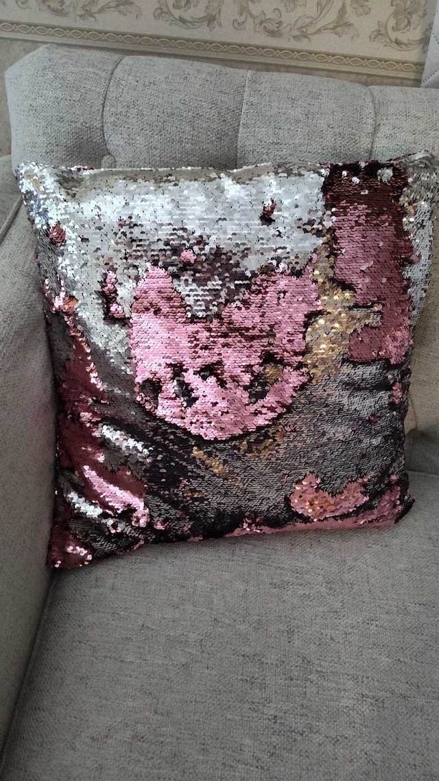 Pink and Silver Mermaid Pillow - photo 4
