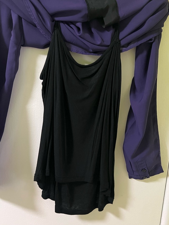 Liz Claiborne Purple and Black Blouse - photo 4