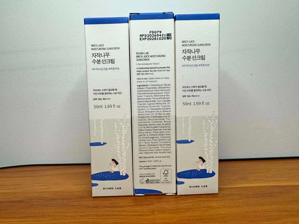 Birch juice moisturizing sunscreen