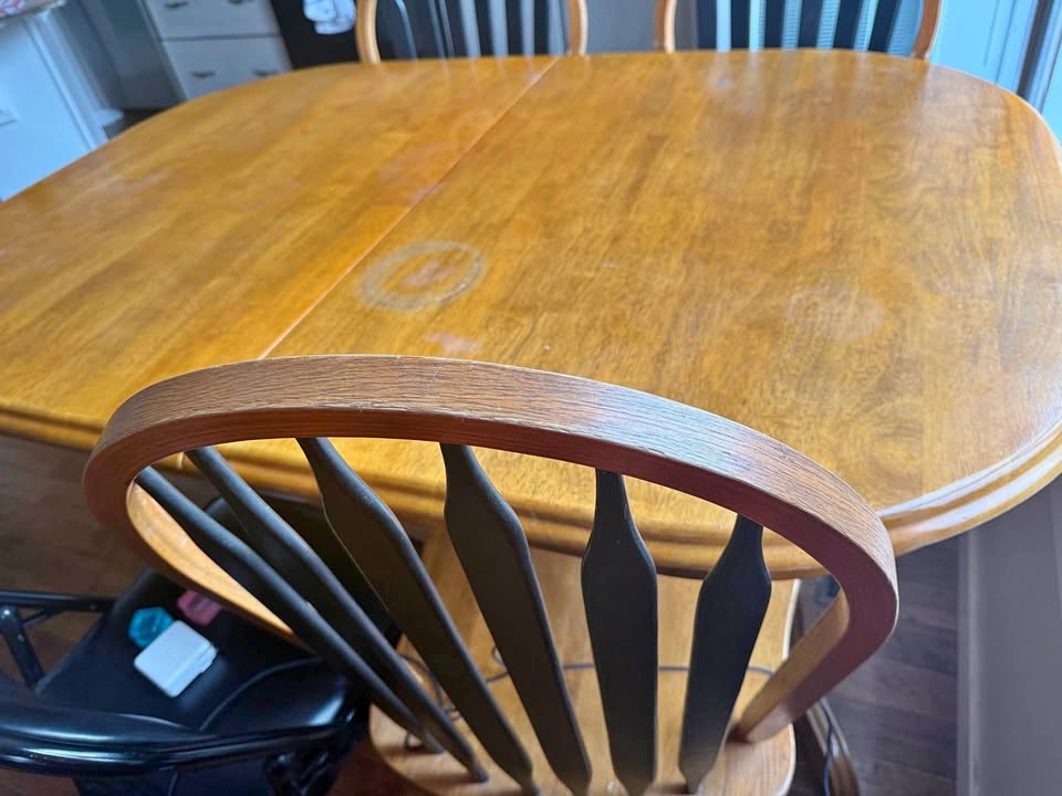 Solid Wood Dining Table + 3 Chairs $50 OBO
