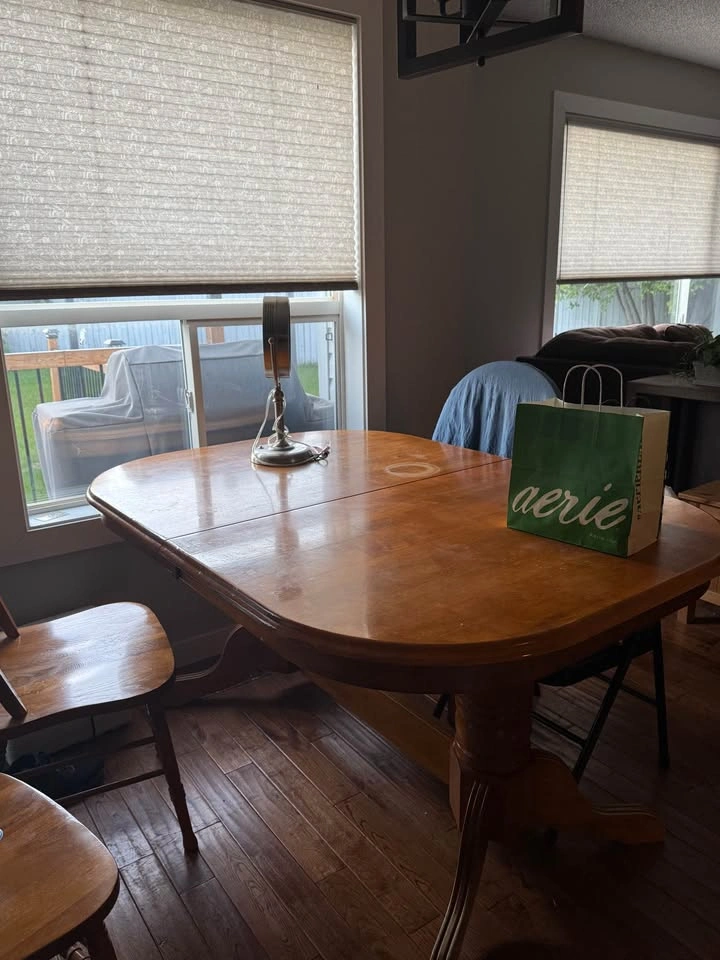 Solid Wood Dining Table + 3 Chairs $50 OBO - photo 2