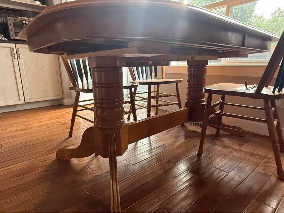 Solid Wood Dining Table + 3 Chairs $50 OBO - photo 3