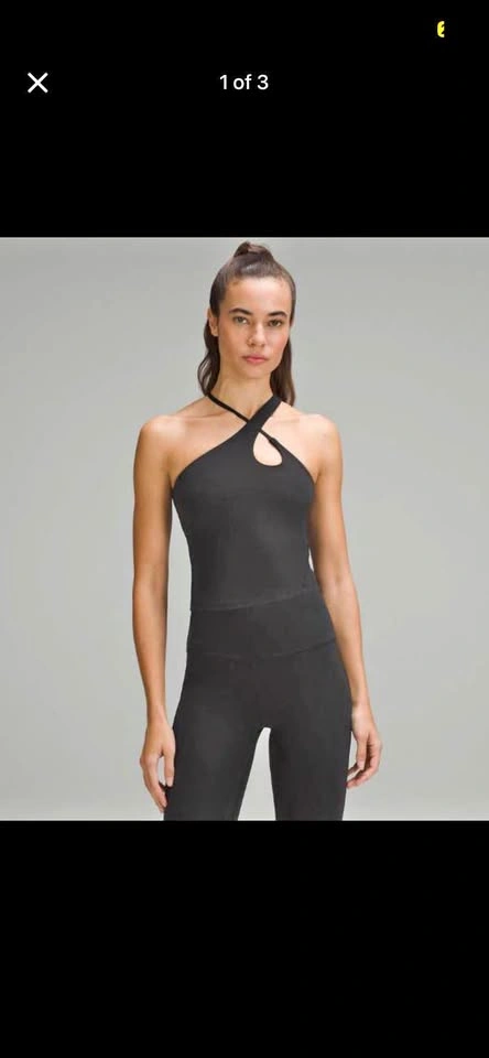 BNWT Black Lulu Lemon Crossed Align Tank