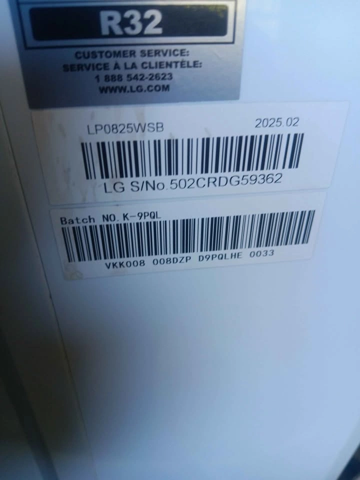 LG LP0825WSB Portable Air Conditioner - photo 2