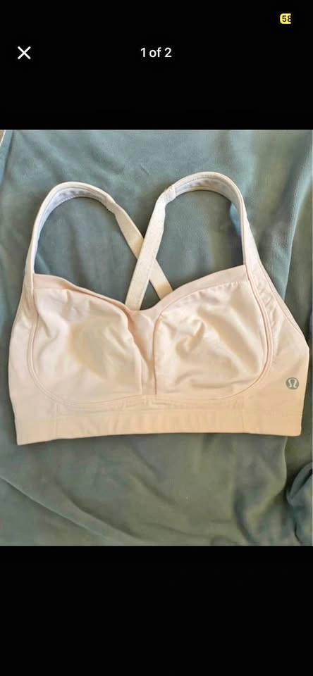 Light Pink Lulu Lemon High Support Sports Bra