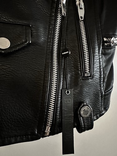 BLANKNYC Black Vegan Faux Leather Moto Vest Women's Size Small - photo 4