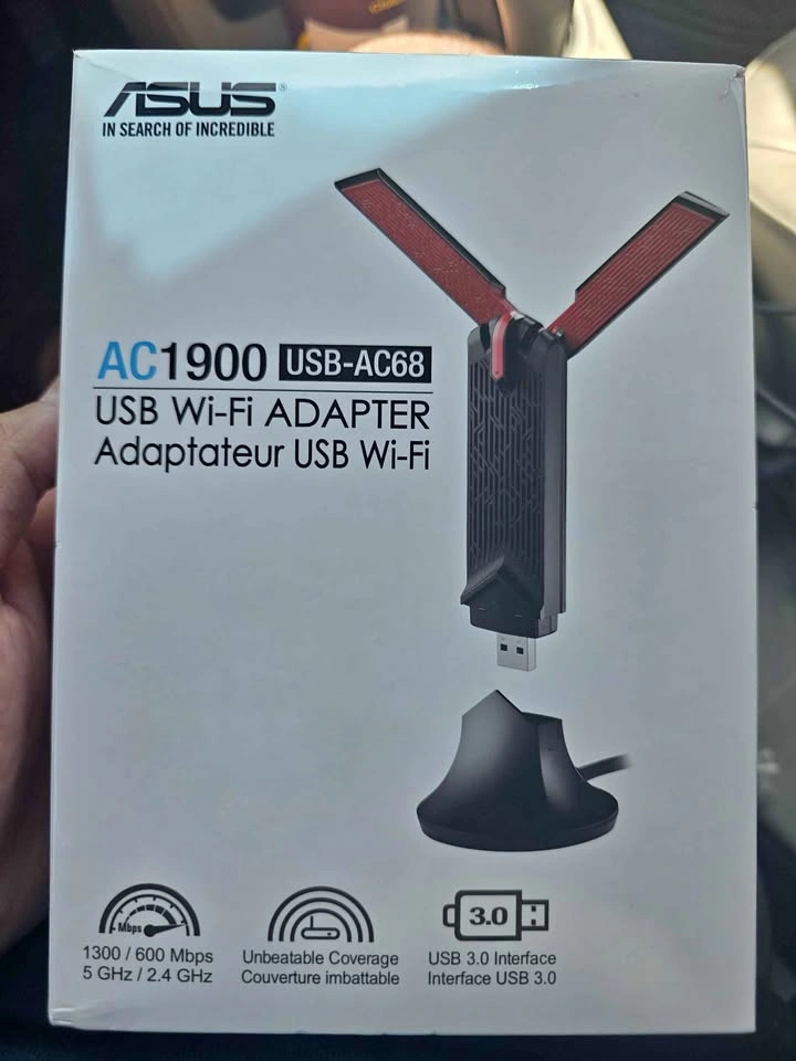 ASUS USB-AC68 AC1900 USB Wi-Fi Adapter