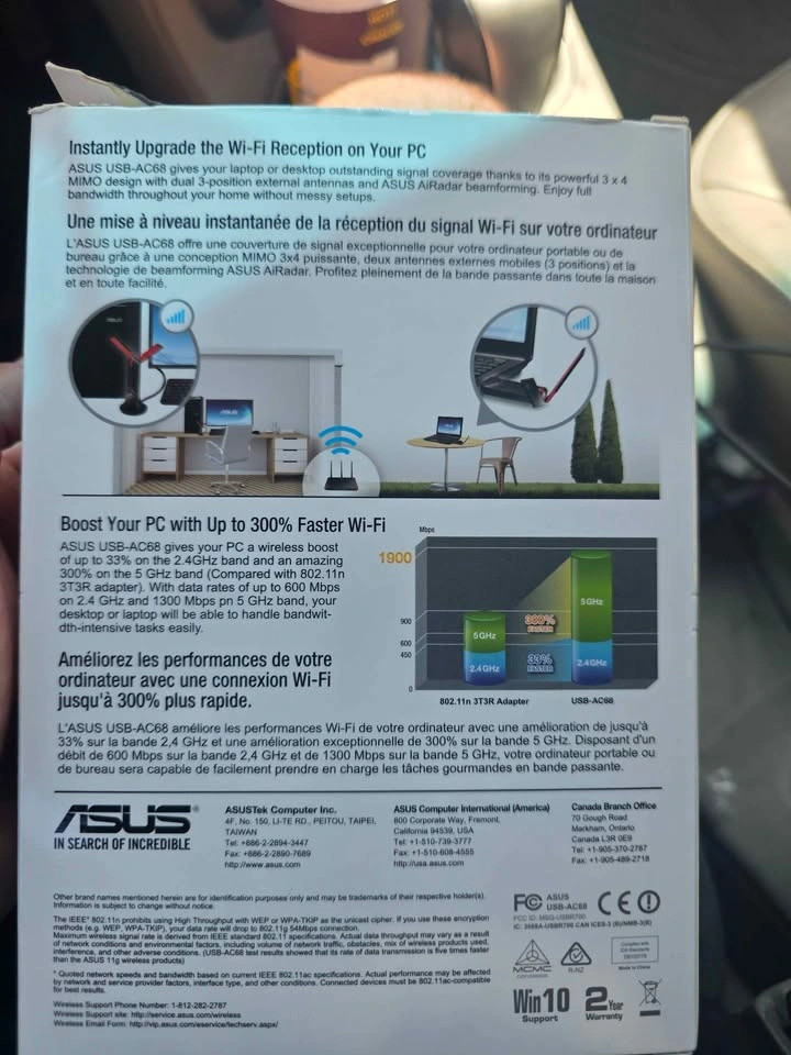 ASUS USB-AC68 AC1900 USB Wi-Fi Adapter - photo 3