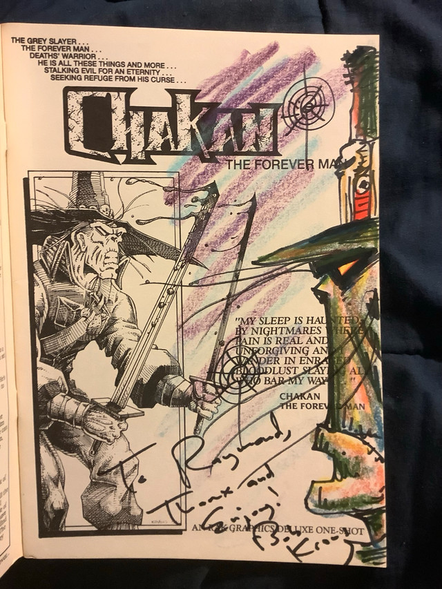 Chakan The Forever Man signed with sketch and B&W prints - photo 2