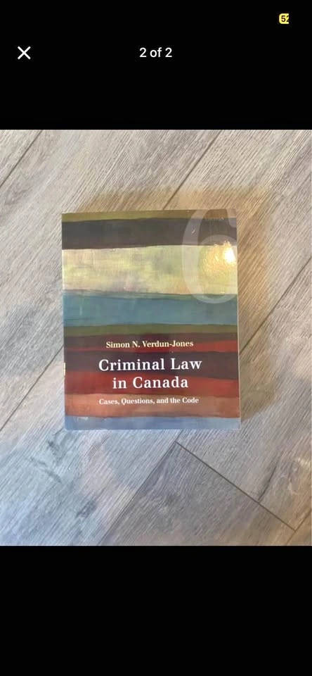 Criminal Law In Canada Textbook