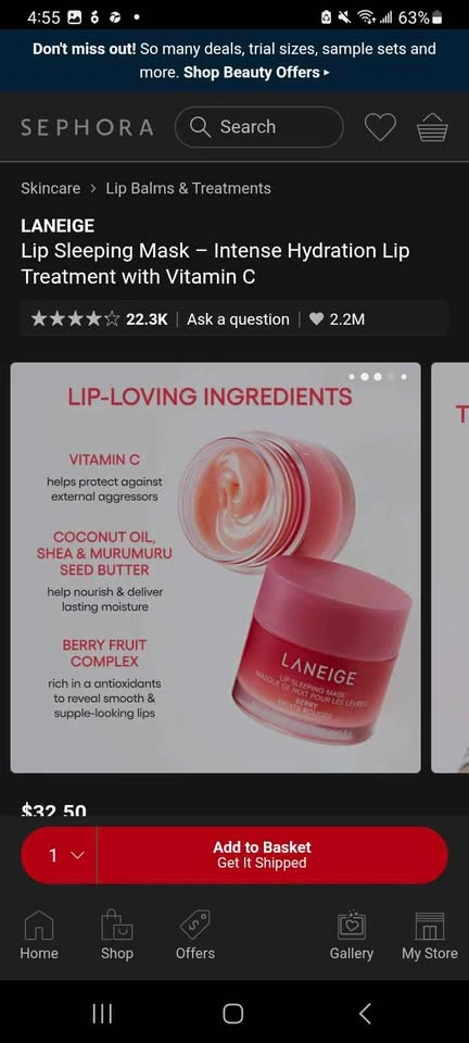 LANEIGE Lip Sleeping Mask – Intense Hydration Lip Treatment - photo 2