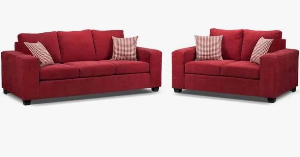 Red Fabric Sofa and Loveseat Set - photo 4