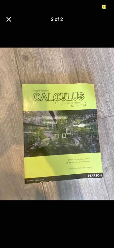 Pearson Single Variable Calculus Early Transcendentals Textbook