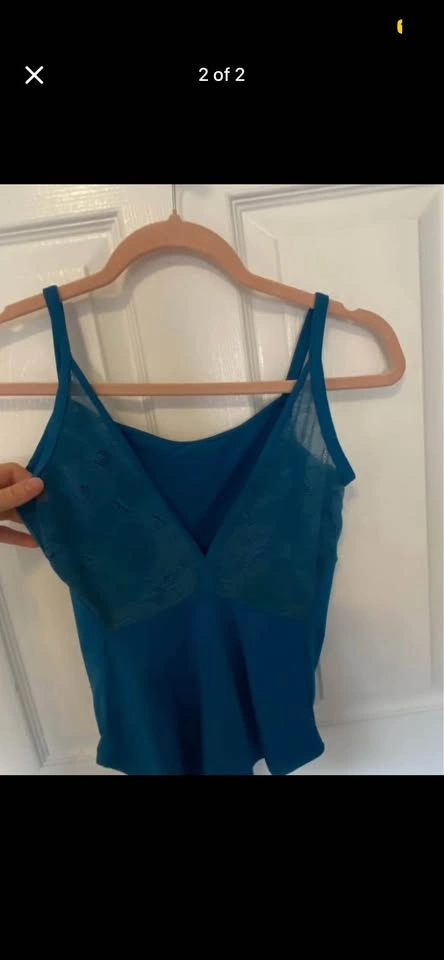 Beautiful Teal Blue Lace Ballet Dance Leotard - photo 2