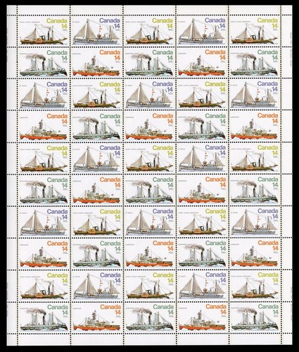 Canada 1978 Ice Vessels, MNH folded field stock pane of 50, sc#7