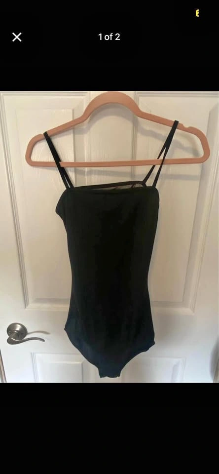 Super Cute Black Fancy Mesh Back Ballet Dance Leotard