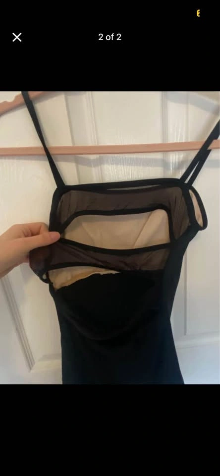 Super Cute Black Fancy Mesh Back Ballet Dance Leotard - photo 2