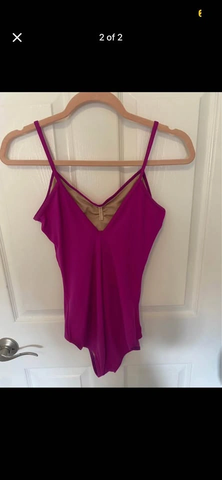 Pink/Plum Simple Basic Camisole Ballet Dance Leotard Women’s Swi - photo 2