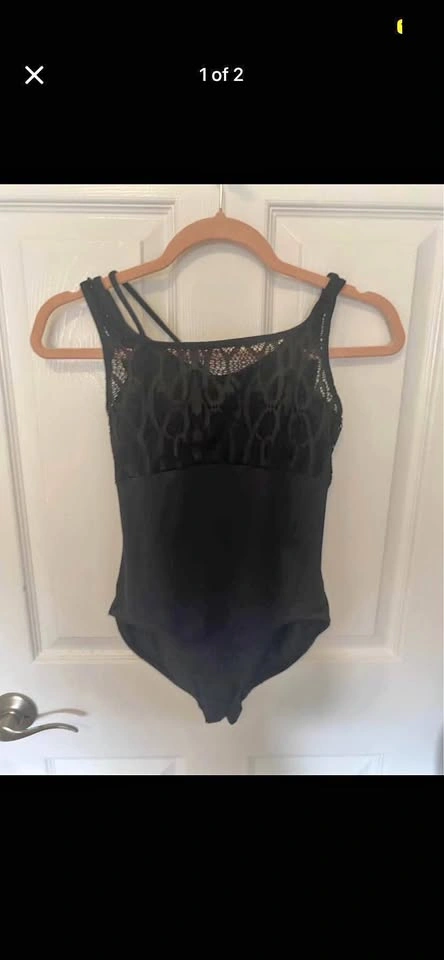 Black Beautiful Lace Ballet Dance Leotard