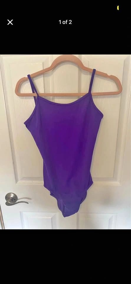 Purple Simple Basic Camisole Ballet Dance Leotard Swimsuit