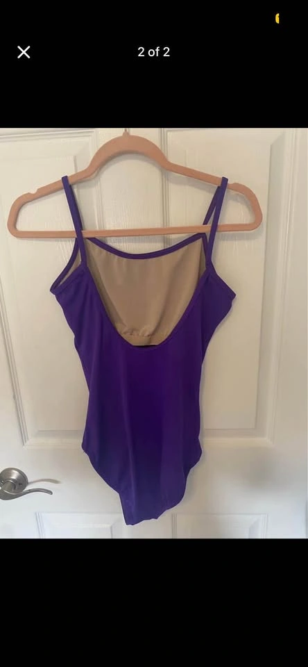 Purple Simple Basic Camisole Ballet Dance Leotard Swimsuit - photo 2