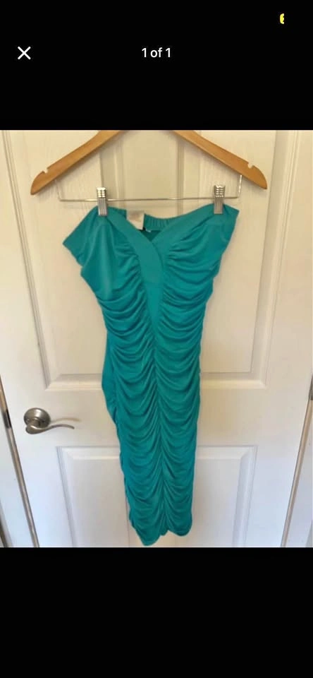 Strapless Runched Bodycon Dress Long