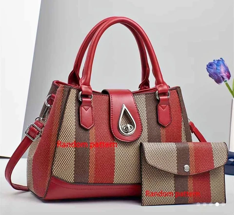 Brand new premium quality 2pc red color hand bag set