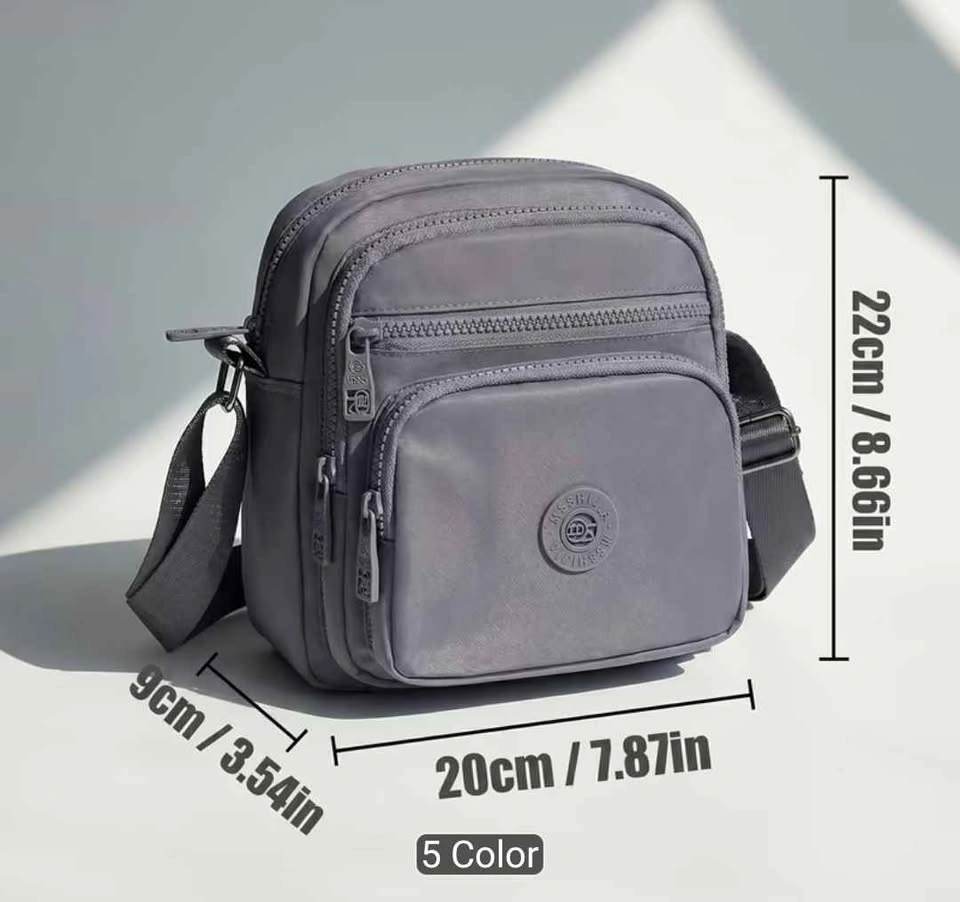 Brand new premium nylon multi zippers crossbody bag - photo 2