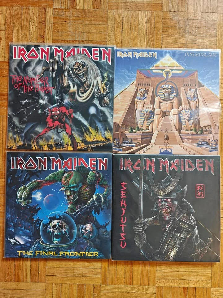 Iron Maiden Vinyl Records: Number of the Beast, Powerslave, etc.