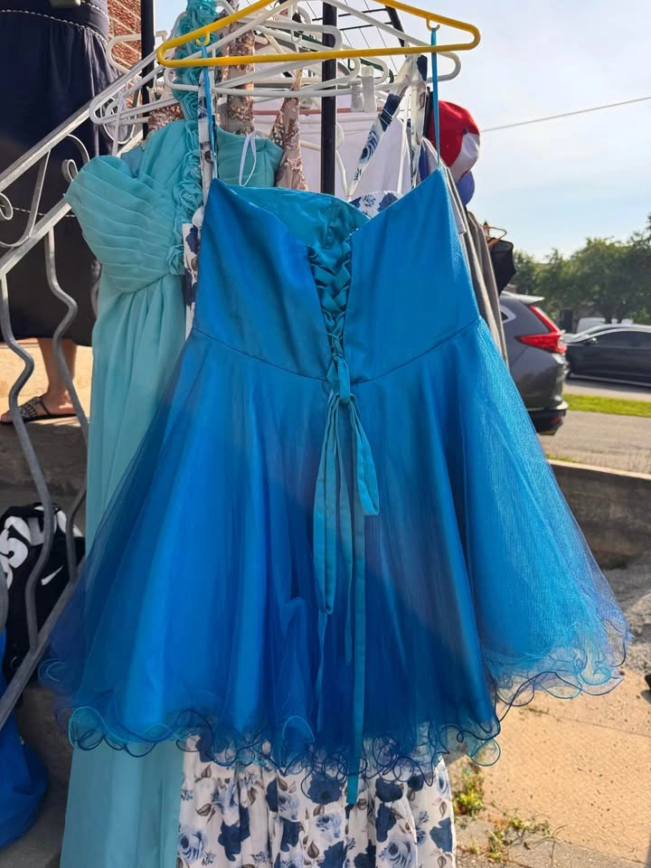 Blue Formal Cocktail Dress - Size 16 - photo 2