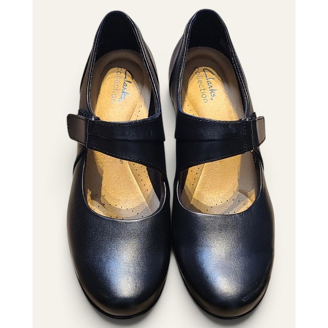 [BNIB] Clarks Women's Emslie Lulin Black Leather Pumps - 7.5M - photo 2