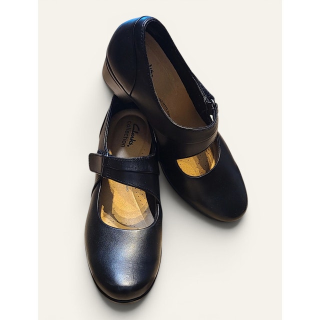 [BNIB] Clarks Women's Emslie Lulin Black Leather Pumps - 7.5M - photo 3