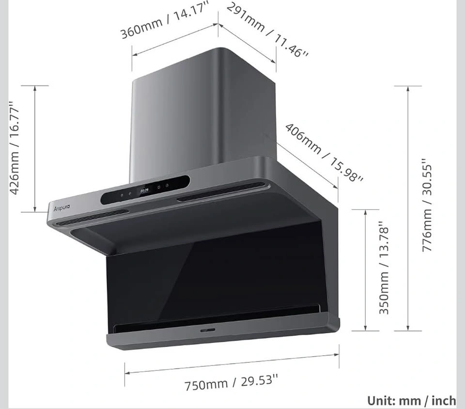 Arspura F1 30 Inch Wall Mount Smart Range Hood - photo 2