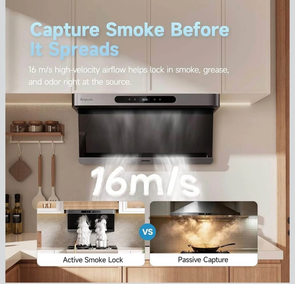 Arspura F1 30 Inch Wall Mount Smart Range Hood - photo 4