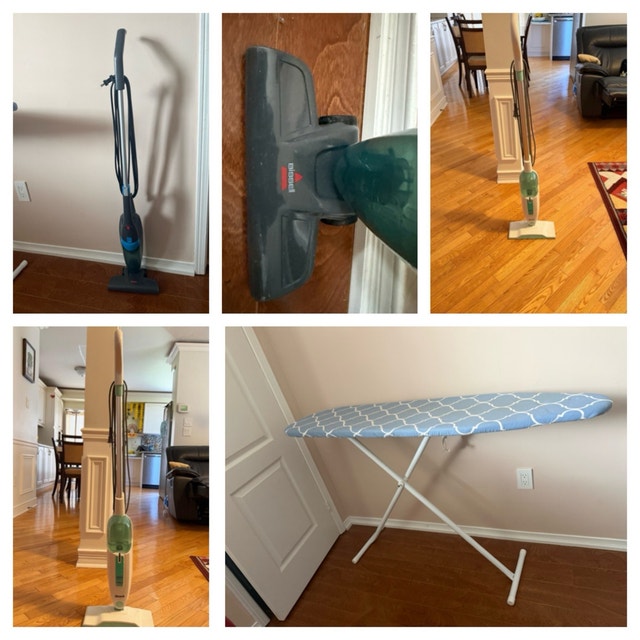 Moveout sale: Vacuum cleaner + steam mop + ironing board