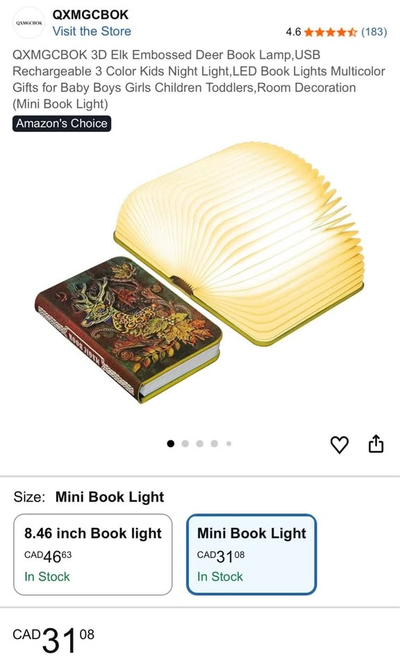 Mini Book Lamp - photo 2