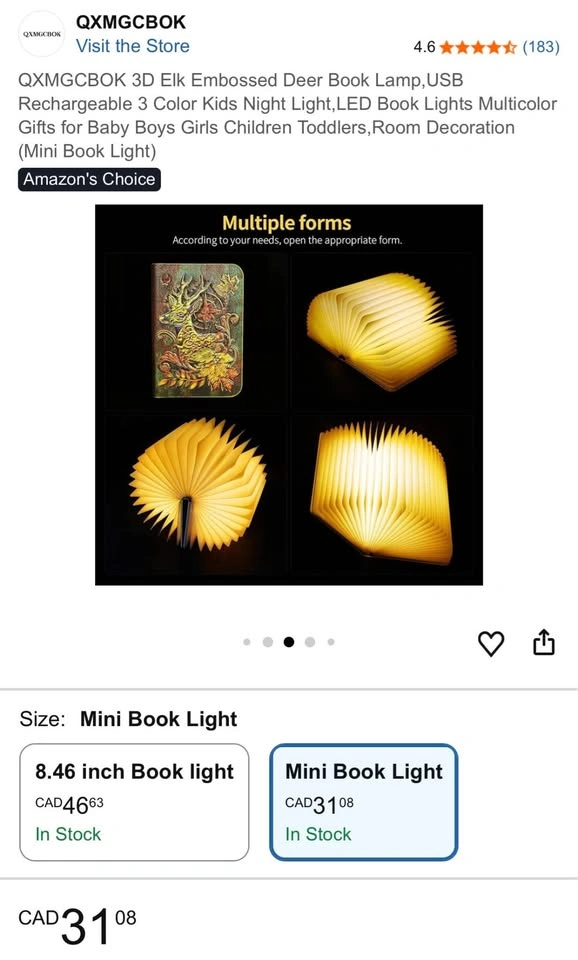 Mini Book Lamp - photo 3