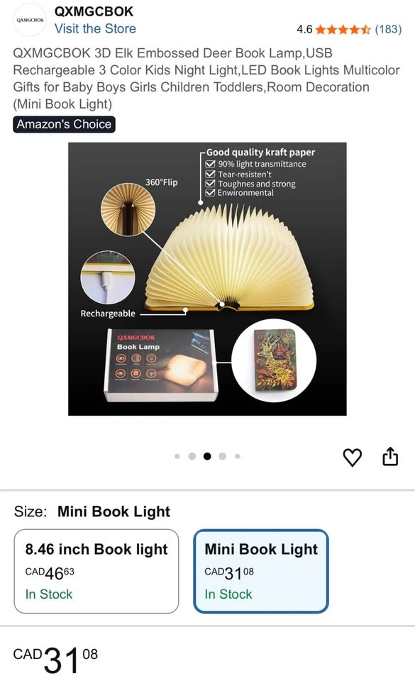 Mini Book Lamp - photo 4