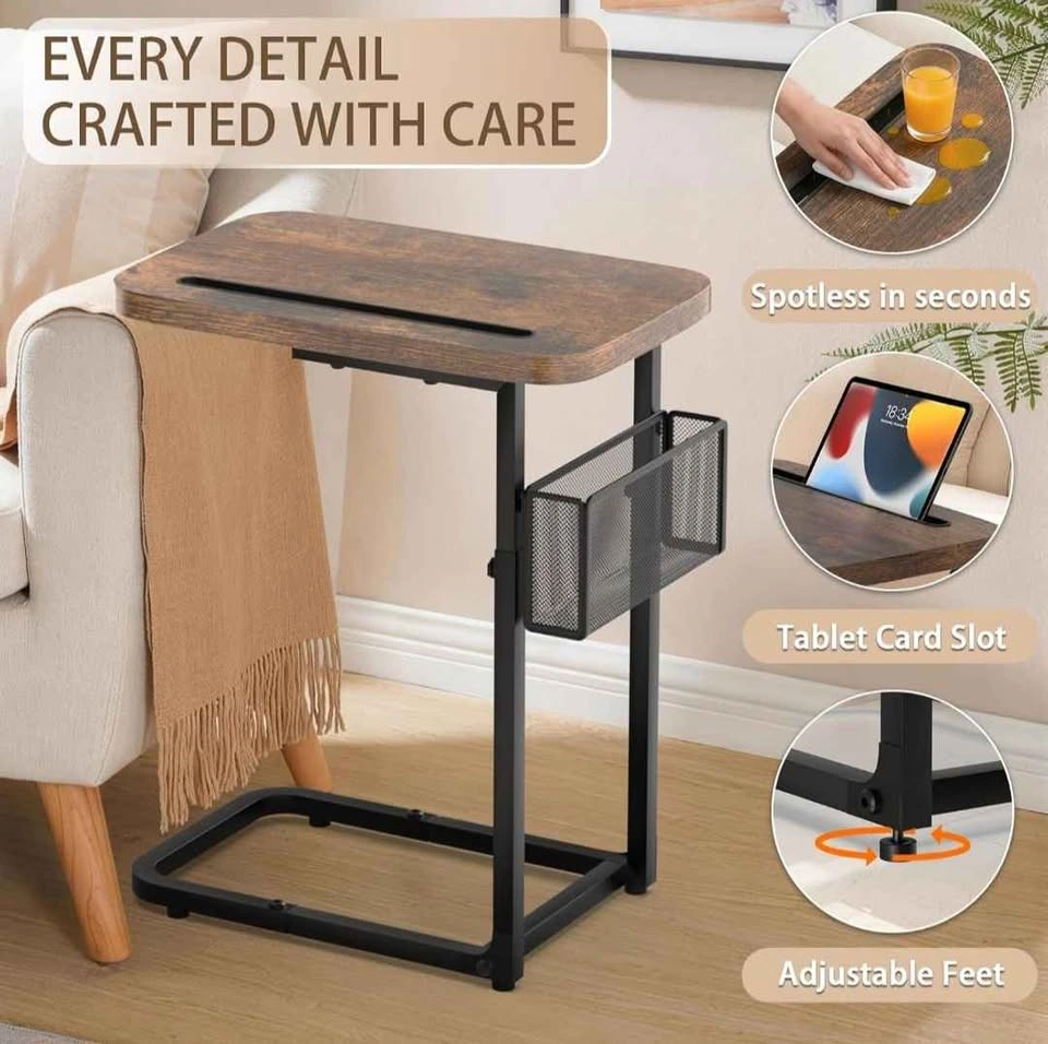 Adjustable Height C-Table with Side Pocket - photo 3
