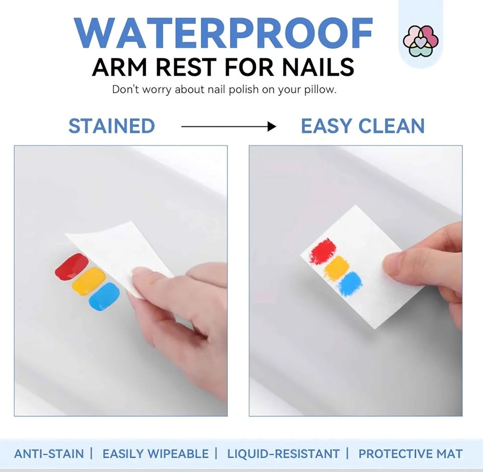 White Nail Arm Rest with Non-Slip Pad - photo 5