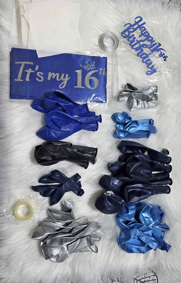 Happy 16th Birthday Party Supplies Set balloons