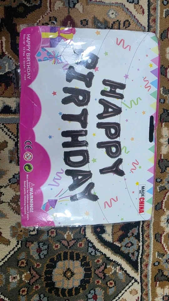 16' Large 13pc Happy Birthday Balloon Banner Foil Letters - photo 2
