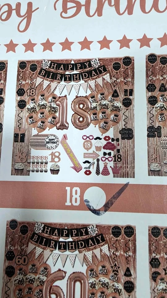 Rose Gold 18th Birthday Party Decoration Set